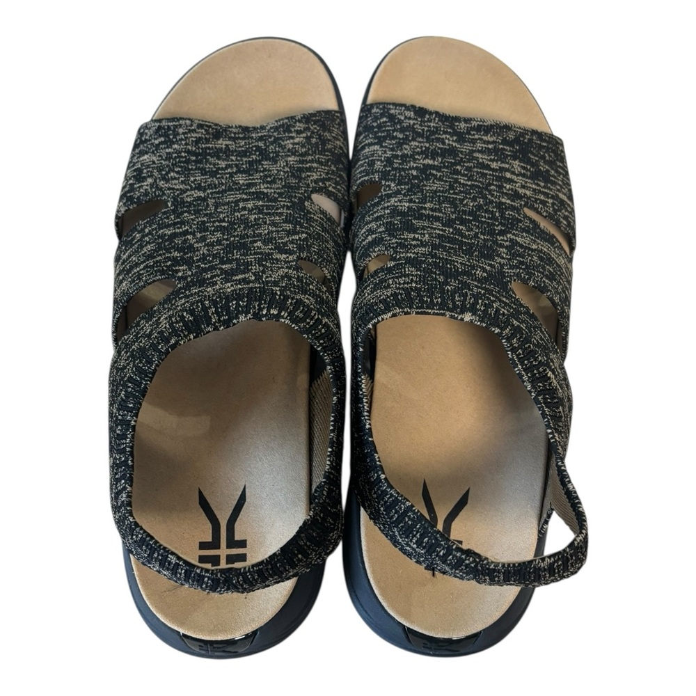 KURU Coda Muse Knit Sandals Shoes Womens Size 11 Jet Black Slingback Comfort - Picture 4 of 12